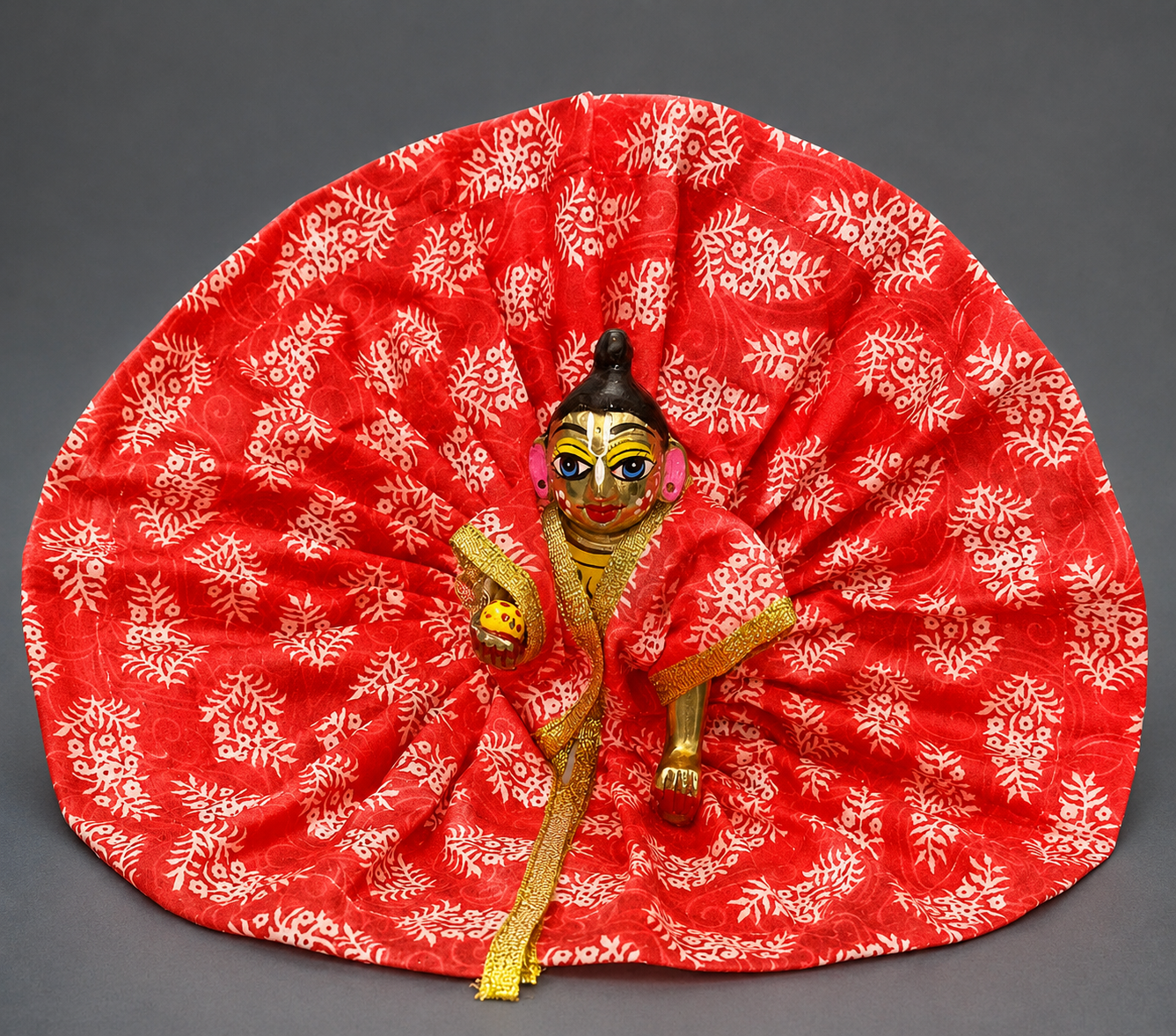Laddu Gopal Bandhani Print Poshak | Multicolor Dress Combo Pack of 4