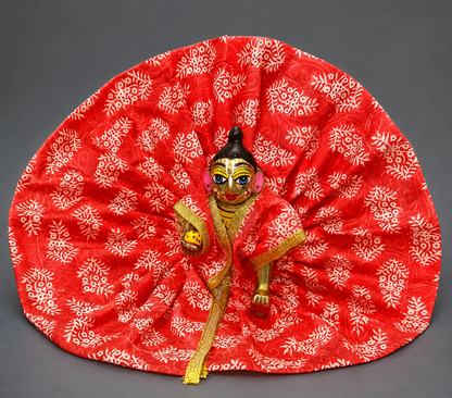 Laddu Gopal Bandhani Print Poshak | Multicolor Dress Combo Pack of 4