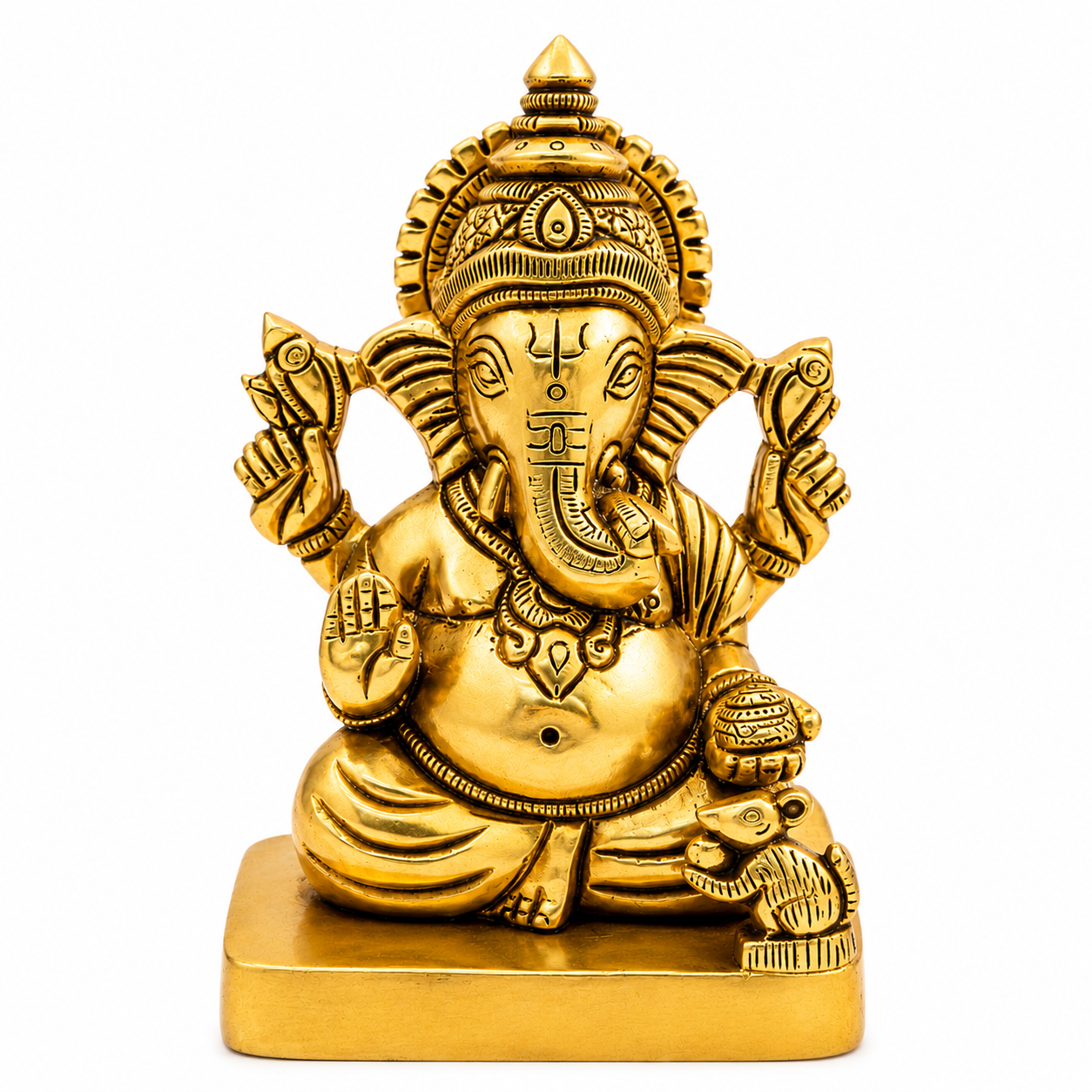 Antique Brass Ganesha Idol