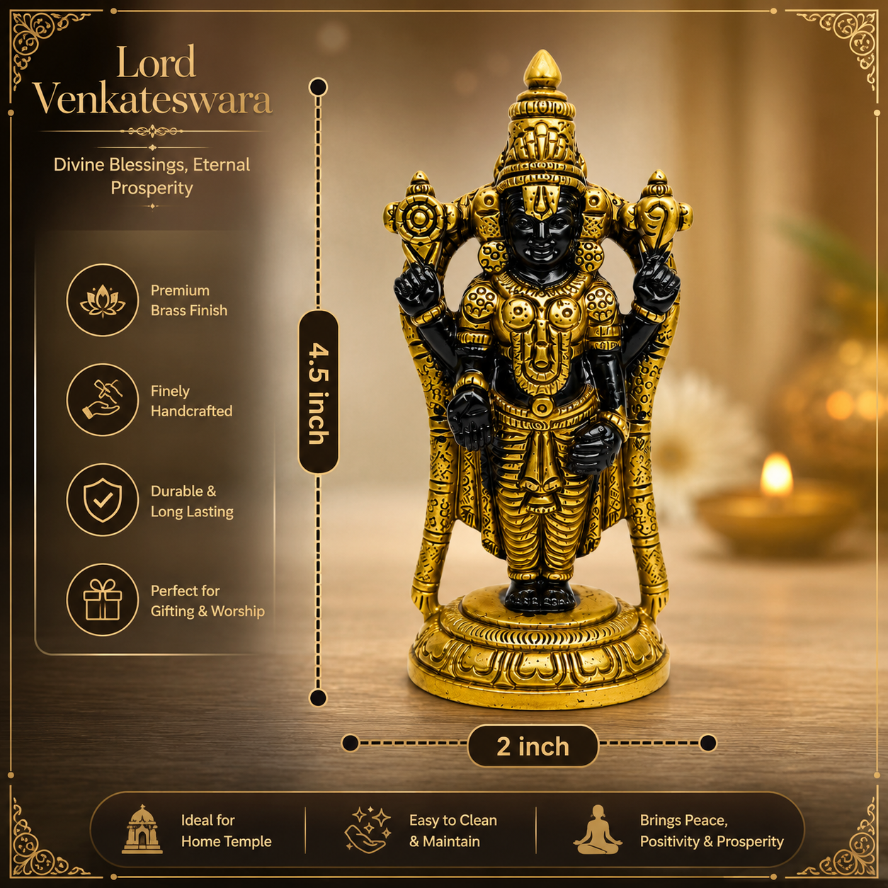 Royal Finish Tirupati Balaji Murti