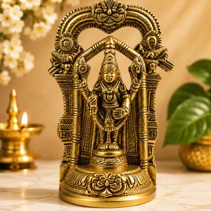 Vintage Brass Lord Venkateswara Idol
